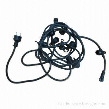 Party Light String, 10pcs E14 Socket, 40cm Socket Space. with 1.5m Power Cord and EU Plug, 230V